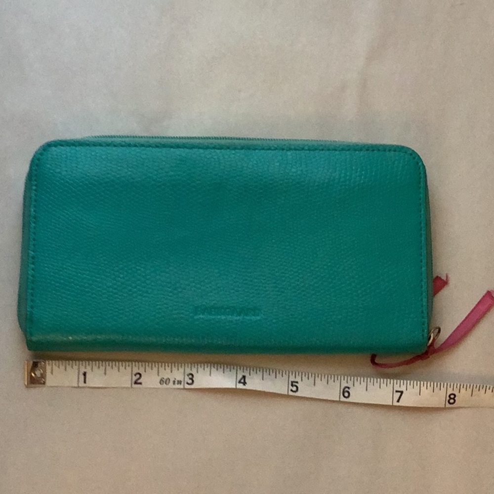 Teal Leather Women's Clutch wallet